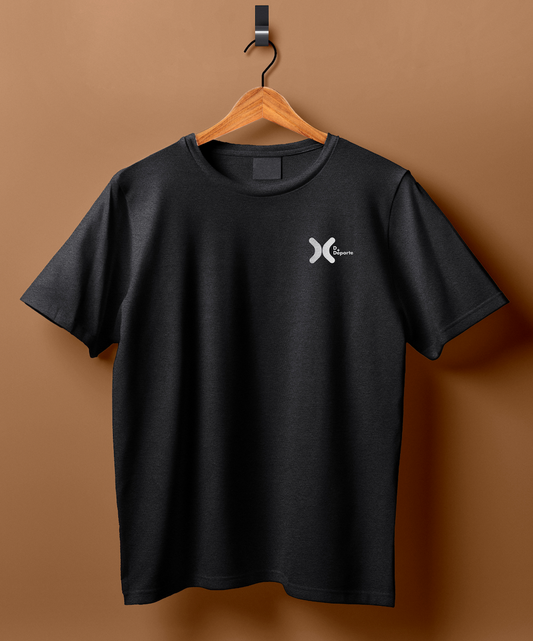 Playera Básica Deportiva Cuello Redondo Dama (Negro)