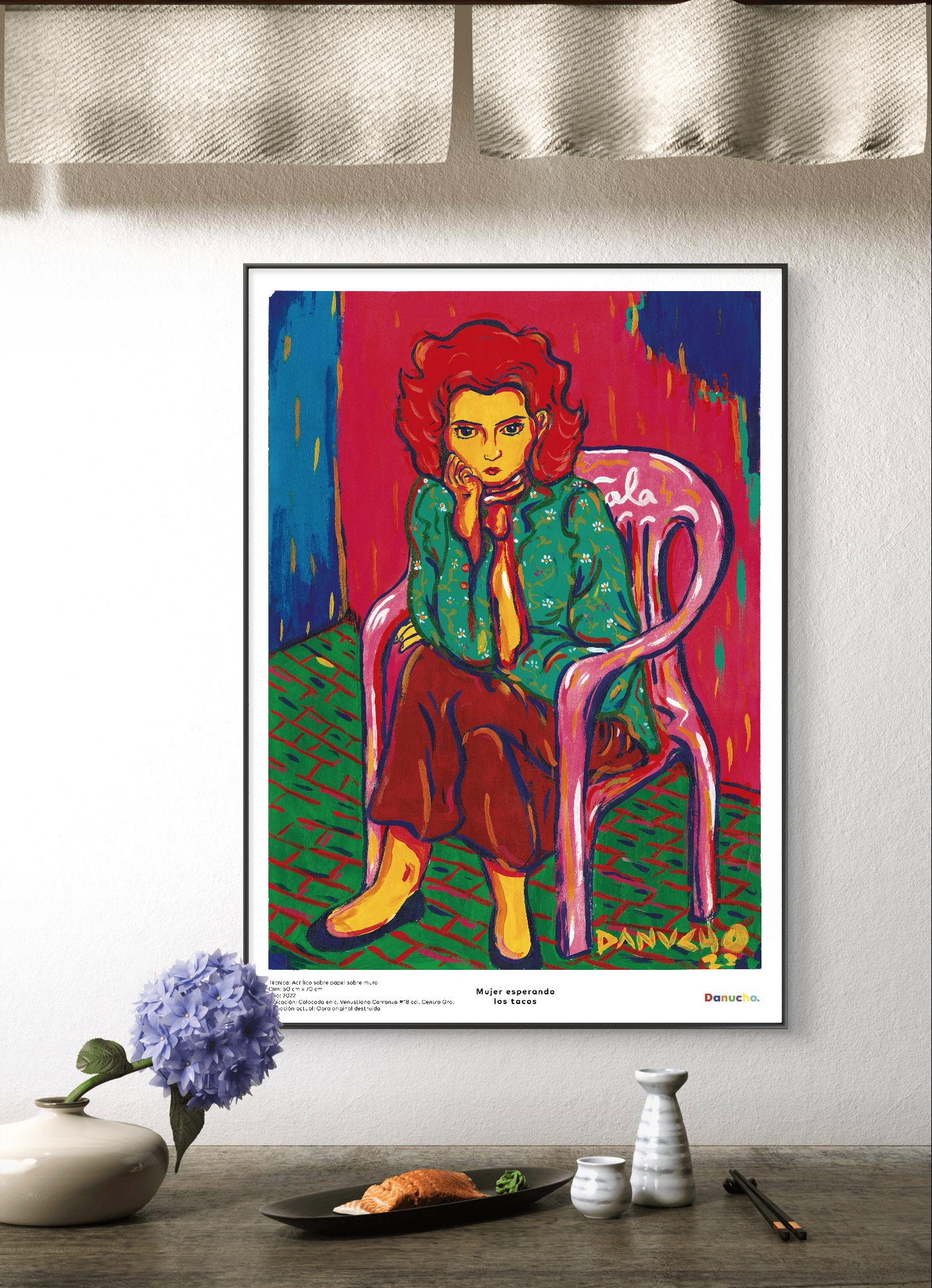 "MUJER ESPERANDO LOS TACOS"