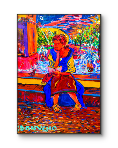 "MUJER TRISTE EN PLAZA DE ARMAS"