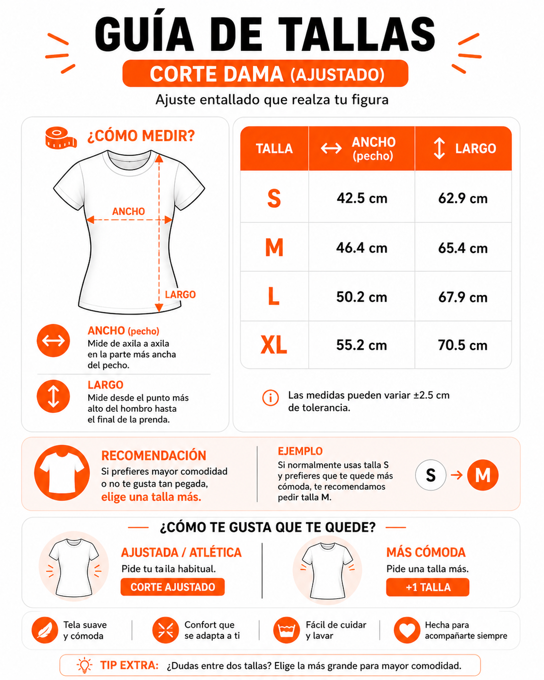 Playera Deportiva Colaboración Danucho® Cuello Redondo Dama (Blanco)