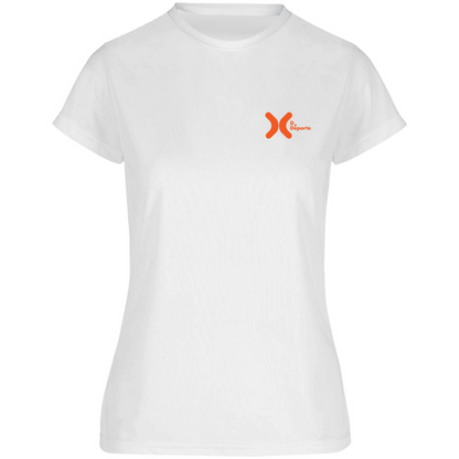 Playera Deportiva Colaboración Danucho® Cuello Redondo Dama (Blanco)