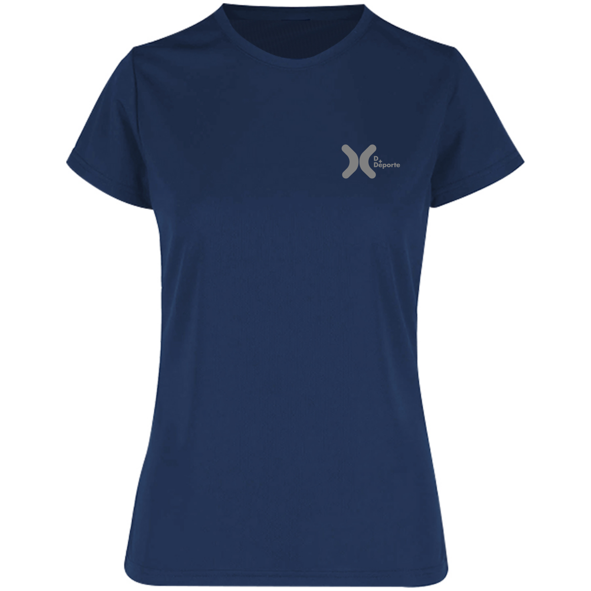 Playera Básica Deportiva Cuello Redondo Dama (Marino)