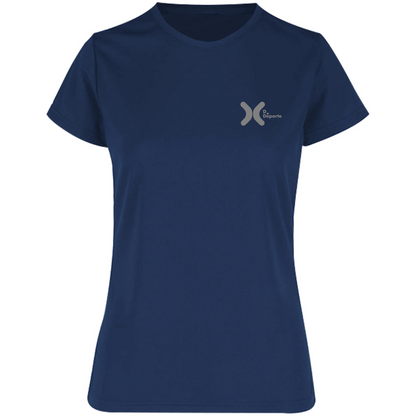 Playera Básica Deportiva Cuello Redondo Dama (Marino)
