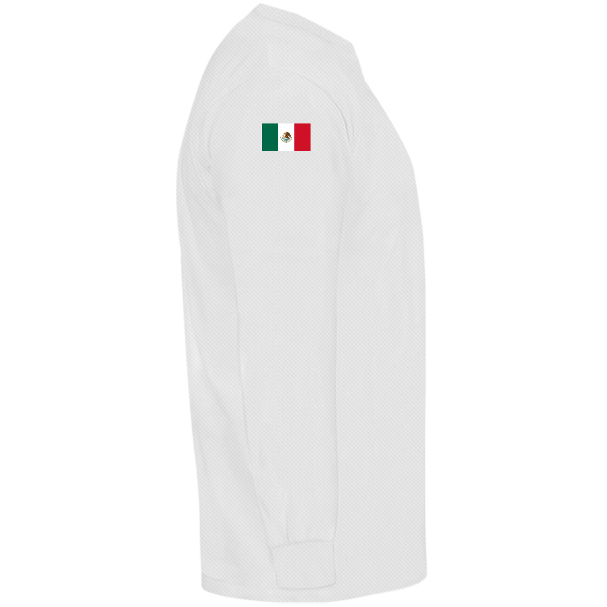 Playera Deportiva Cuello Redondo Manga Larga Caballero (Blanco)