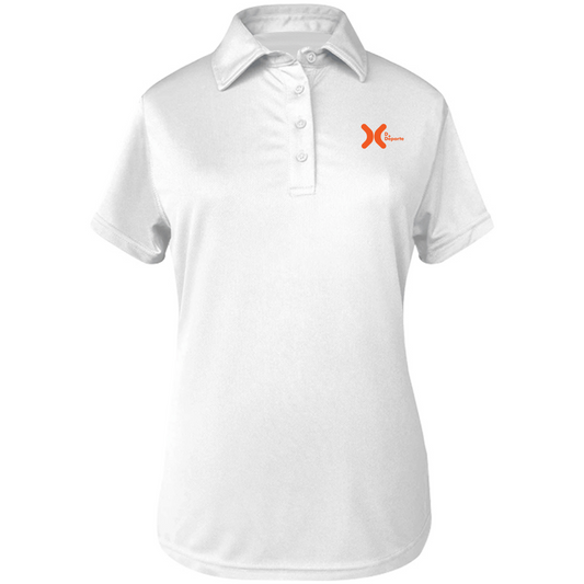 Playera Deportiva Tipo Polo Manga Corta Dama (Blanco)