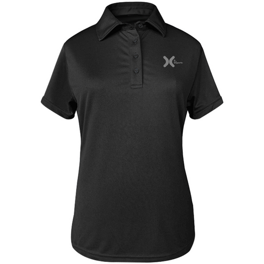 Playera Deportiva Tipo Polo Manga Corta Dama (Negro)